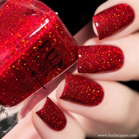 Let Your Nails Be Kissed By This Stunning Vibrant Red Holographic Polish This Valentine S Day