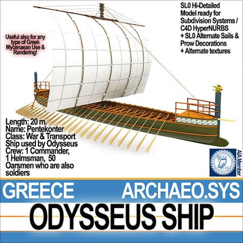 3d Greek Homeric Odysseus Ship Cgtrader