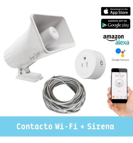 alarma wifi sirena 30w 2 tonos exterior fuente 12v 2a eco envío gratis