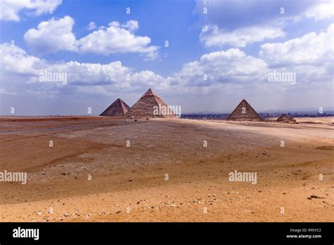 Pyramids On The Giza Plateau Cairo Egypt Stock Photo Alamy
