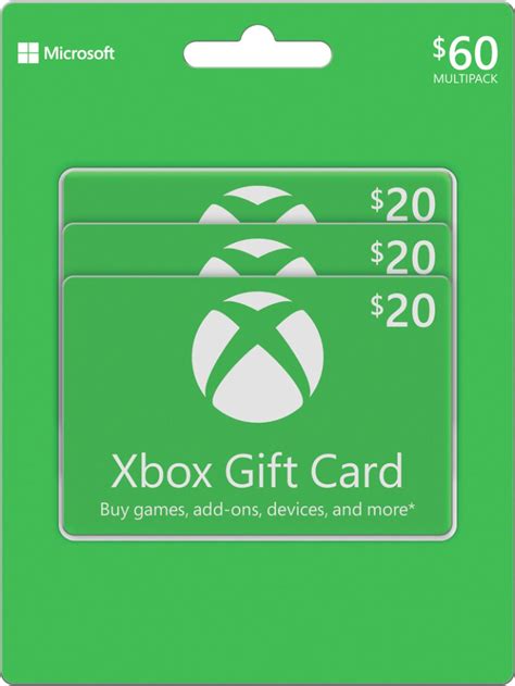 Microsoft 20 Xbox T Card 3 Pack Microsoft Xbox Mp 60 3 X 20