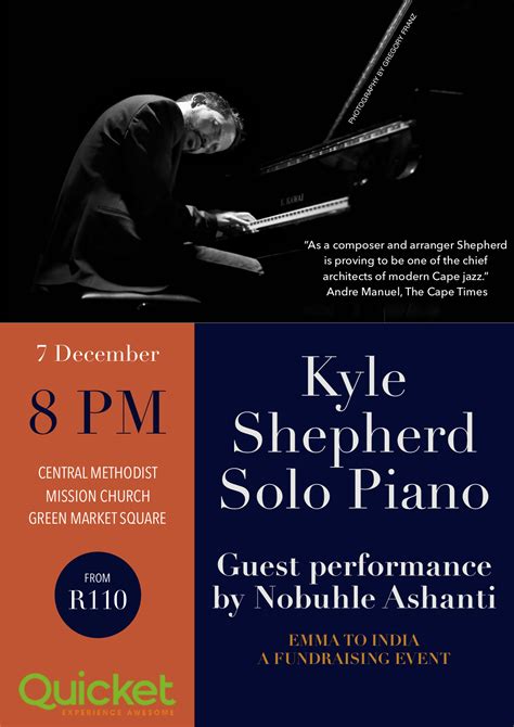 Book Tickets For Kyle Shepherd Solo Piano