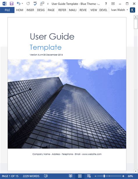 User Guide Templates My Software Templates