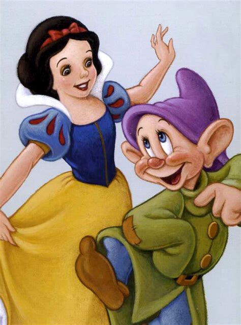 Disney Snow White And Dopey Fairy Tale Celebration Classic Art Print