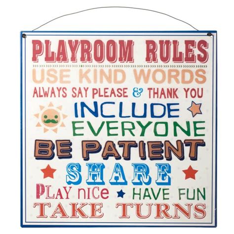 Playroom Rules Sign Etsy
