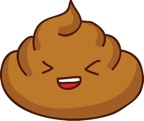 Silly Funny Kawaii Poop Poo Cartoon Emoji 2 Vinyl Decal Sticker