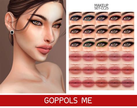 Sims 4 Gpme Gold Makeup Set Cc25 Eyeshadow Lipstick The Sims Book