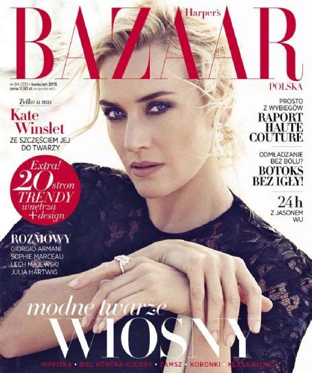 Kate Winslet Harpers Bazaar Magazine April 2015 Cover Photo Poland