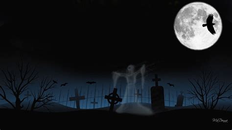 Halloween Graveyard Wallpapers On Wallpaperdog