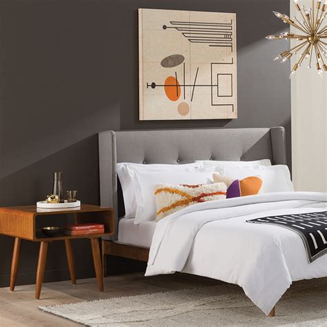 It is about functionality, but with aesthetic sense. Modern Mid-Century Bedroom | AllModern