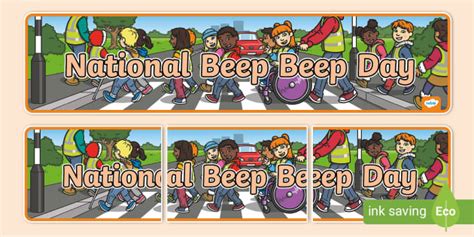 National Beep Beep Day Banner Hecho Por Educadores