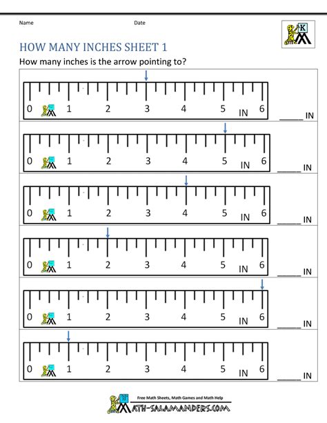 Measuring Length Worksheets For Kindergarten