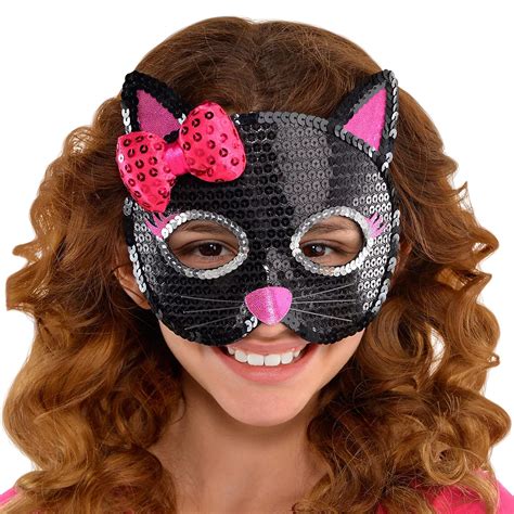Child Sequin Black Cat Mask Party City