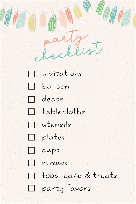 Planning A Birthday Party Checklist Casey Wiegand Of The Wiegands