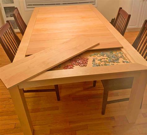 This Amazing Dining Table Has A Hidden Gamepuzzle Compartment Under