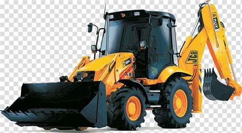 Yellow And Black Backhoe Excavator Backhoe Loader Jcb Heavy Equipment