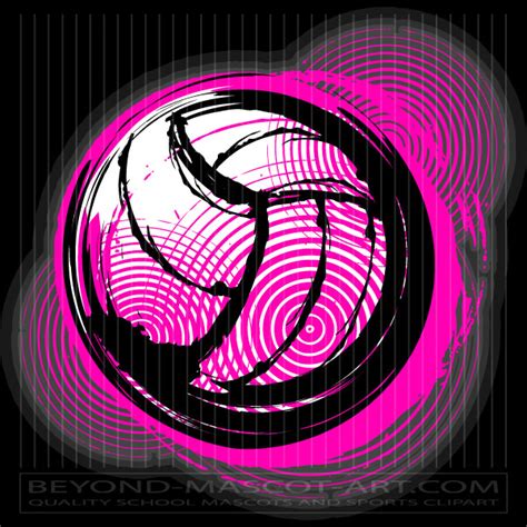 Volleyball Design Pink Graphic Vector Volleyball Image Eps 