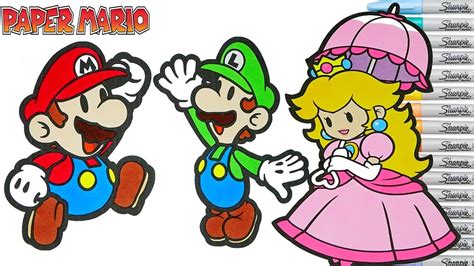 Paper mario luigi coloring pages. Paper Mario Coloring Book Pages Nintendo Luigi Princess ...
