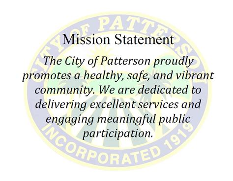City Mission Statement Patterson Ca Official Website