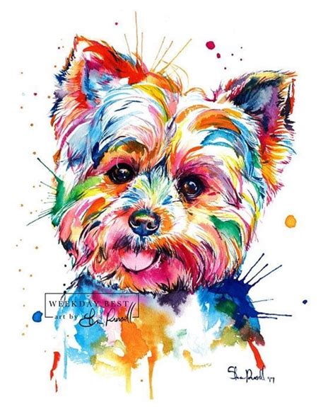 These dog pawcassos can wield a paintbrush like they were born doing it. 40 Best Colorful Paintings Of Animals - Bored Art