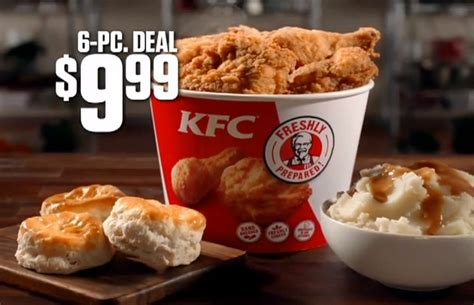 Get fast food deals now. News: KFC - 6-Piece Deal for $9.99 | Brand Eating