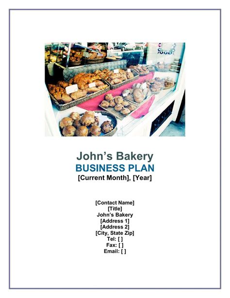 Bakery Business Proposal Template Bakery Business Plan Business