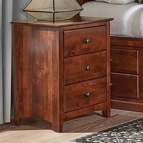 Archbold Furniture Shaker Bedroom Night Stand With Drawers Belfort