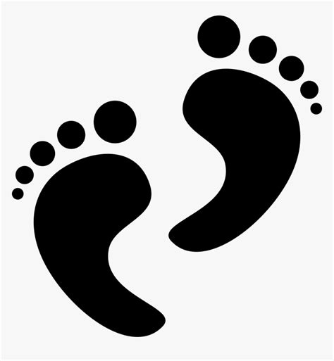 Footprint Silhouette Clip Art Baby Feet Clipart Hd Png Download