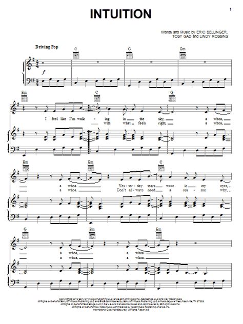 Selena Gomez And The Scene Intuition Sheet Music Pdf Notes Chords Pop Score Piano Vocal