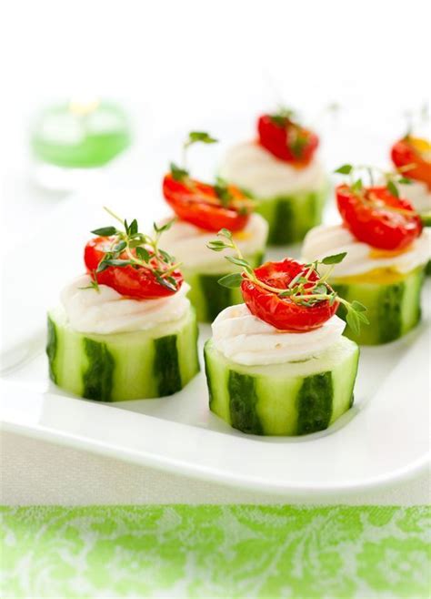 From dips to tarts, these'll keep the hunger at bay. Easy Cucumber Appetizer
