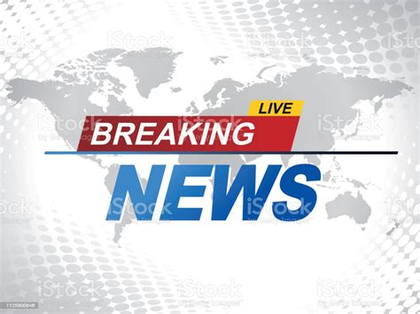 Breaking News With World Map Background Vector Stock Illustration - Download Image Now - iStock