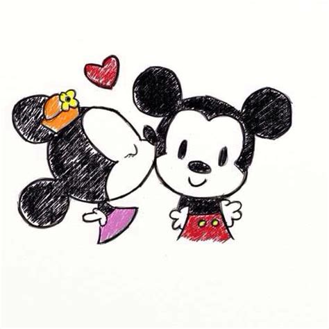 Minnie And Mickey Are So Adorable Lindo Disney Disney Mignon Art