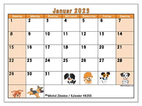 Kalender Januar 2023 Zum Ausdrucken “56ss” Michel Zbinden Lu