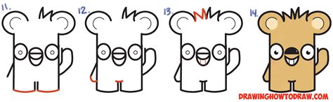 Below are the individual steps. How to Draw Cute Cartoon Kawaii Bear from the Word "bear ...