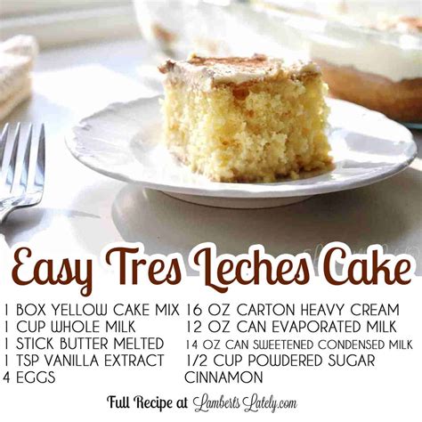 Easy Tres Leches Cake With Cake Mix Lamberts Lately