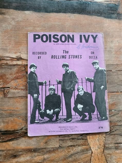 The Rolling Stones Poison Ivy Sheet Music Very Rare Ebay