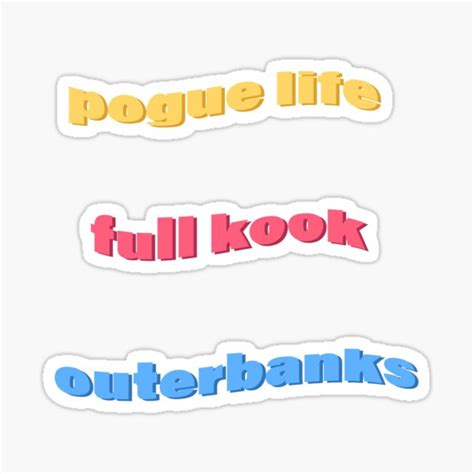 Outerbanks Sticker Pack Sticker For Sale By Pxtrichorr Redbubble