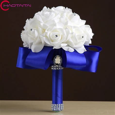 Buy Wedding Bouquet 2017 Royal Blue Purple Red Fuchsia