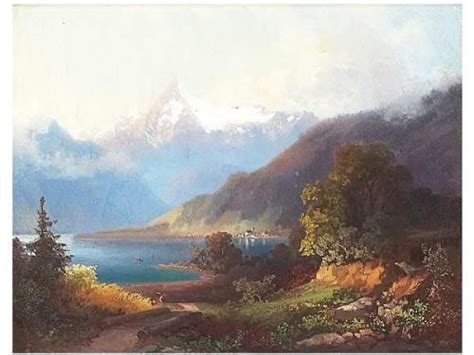 Austrian Painter 19th Century Romantic Landscape