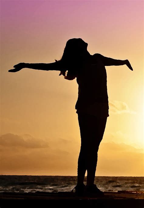 Silhouette Woman Beach Free Image On Pixabay