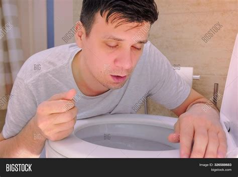 Portrait Man Vomiting Image And Photo Free Trial Bigstock