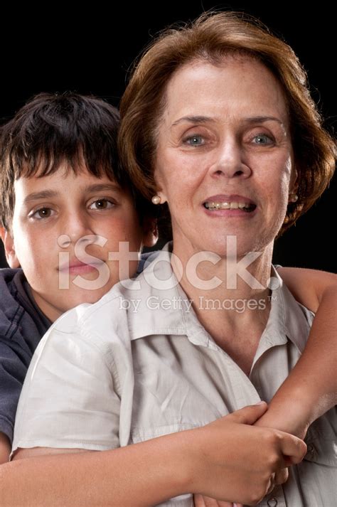 Posing With His Grandma Stock Photo Royalty Free Freeimages
