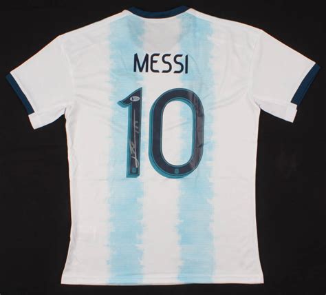 Lionel Messi Signed Argentina Jersey Inscribed Leo Beckett Coa Pristine Auction