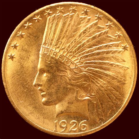 United States Of America 10 Dollars 1926 Eagle Indian Head Gold