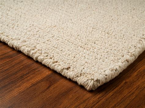 Loom Hooked Solid Natural Eco Cotton Rug Hook And Loom