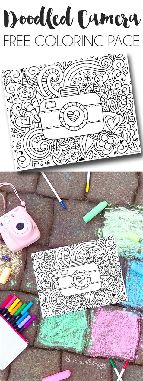 Printable Adult Coloring Pages Camera Jambestlune