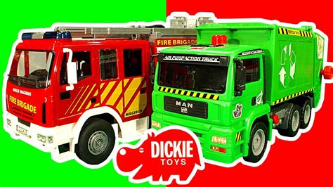 Fun exciting weekly toddler walking group playing in natural environments with book on the go. Dickie Toys Fire Engine Garbage Truck Train Lightning ...