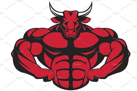 Strong Ferocious Bull Bicepsbiginstallgraphics Charging Bull