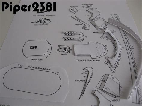 Download Piper2381: Nike Air Force 1 Papercraft