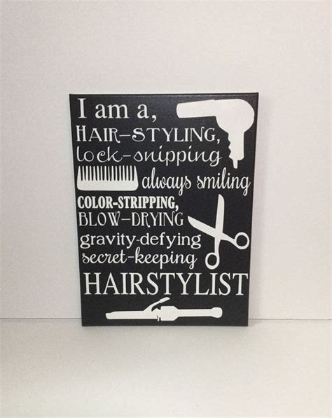 Painted Canvas Sign Hairstylist T Hair Salon Decor Beauty